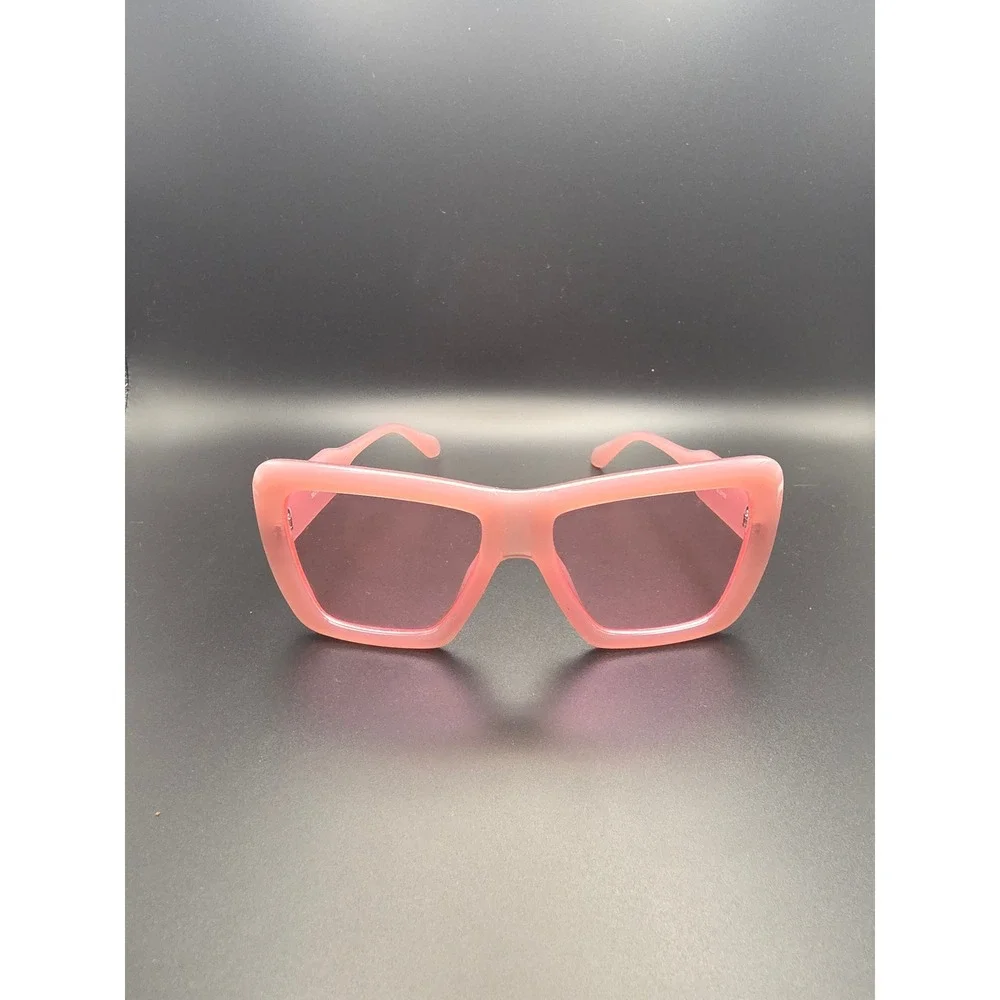Square Oversized Sunglasses Womens Pink‎ Excellent 55-20-143 CAT#1